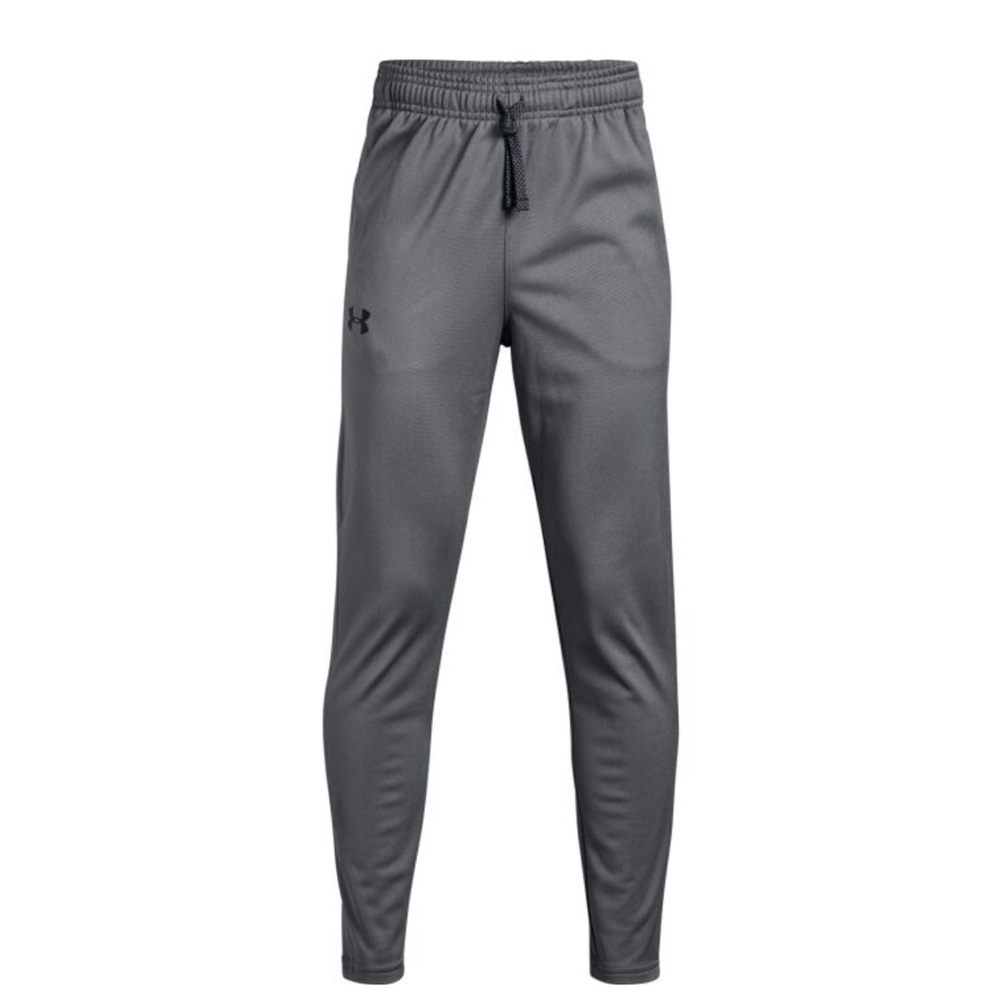 Men’s Under Armour Grey Mesh Logo Workout Track Pants Fitness Athletic Gym M